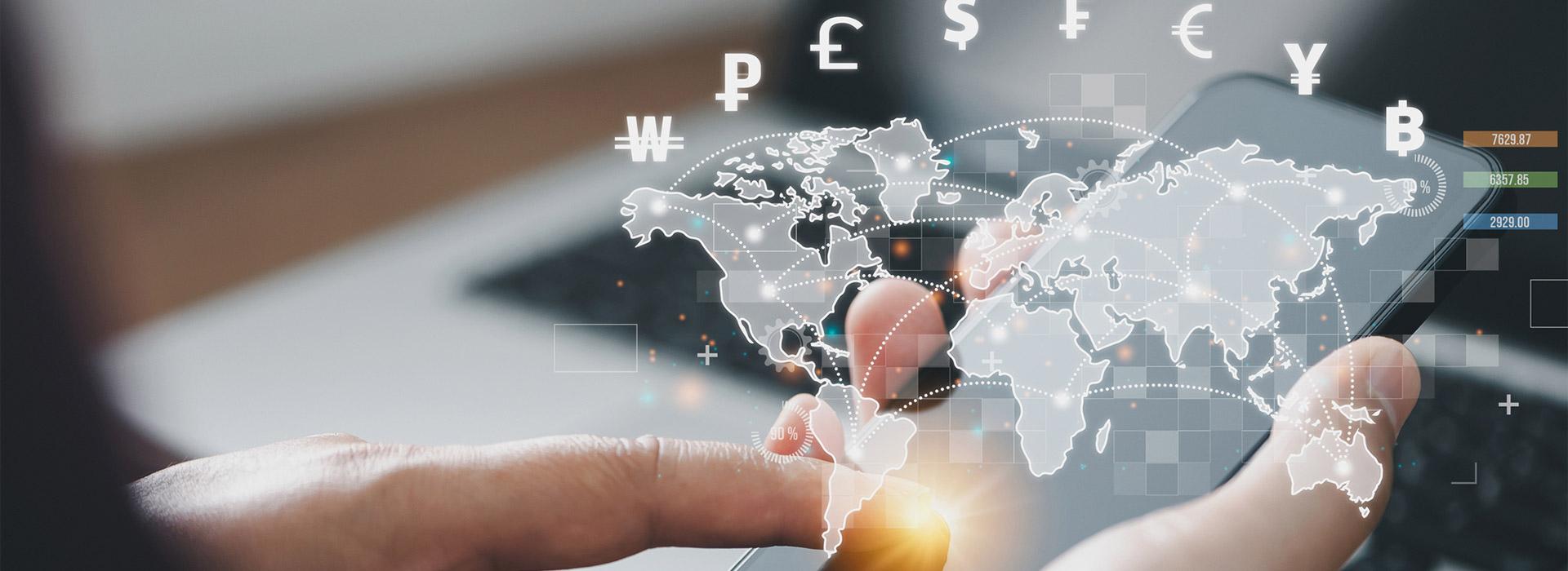 White map and cell phone